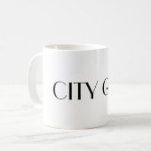 Tasse de café de citation de FILLE de VILLE (Devant gauche)