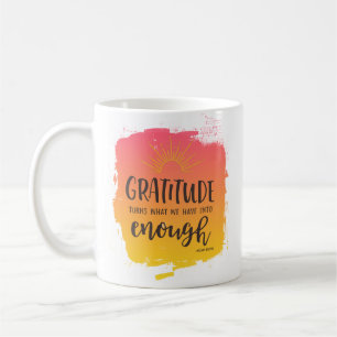 Tasse de café de citation de gratitude de Beattie