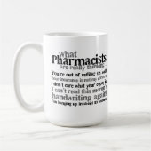 Tasse de café de citation de pharmacien (Gauche)