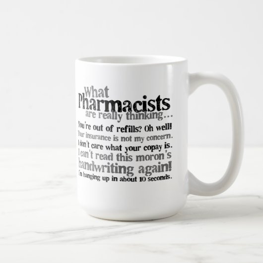 Tasse de café de citation de pharmacien (Droite)