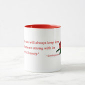 Tasse de café de citation de rose rouge (Centre)