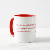 Tasse de café de citation de rose rouge (Devant gauche)