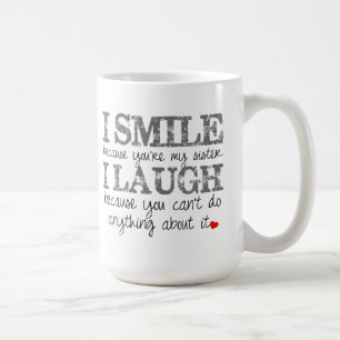 Tasse de café de citation de soeur