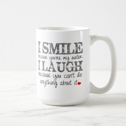 Tasse de café de citation de soeur (Droite)