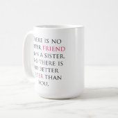Tasse de café de citation de soeur (Devant gauche)