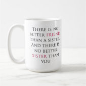 Tasse de café de citation de soeur (Gauche)