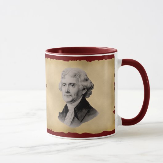 Tasse de café de citation de Thomas Jefferson (Droite)