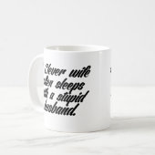 Tasse de café de citation d'épouse et de mari (Devant gauche)