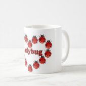 Tasse de café de coeur de coccinelle (Devant droit)