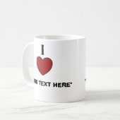 Tasse de café de coeur de la coutume I (Devant gauche)