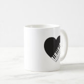 Tasse de café de coeur de piano (Devant droit)
