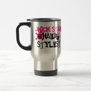 Tasse de café de coiffeur de vedette du rock