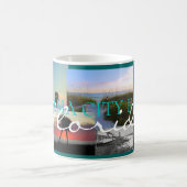 TASSE DE CAFÉ DE COLLAGE DE PHOTO DE PLAGE DE (Centre)