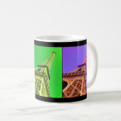 Tasse de café de Colorized de Tour Eiffel (Devant droit)