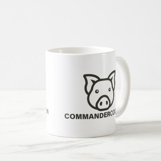 Tasse de café de commandant Cochon (Devant droit)