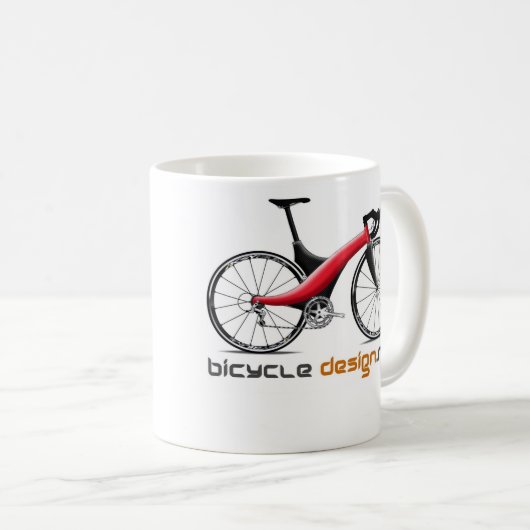 Tasse de café de conception de bicyclette (Devant droit)
