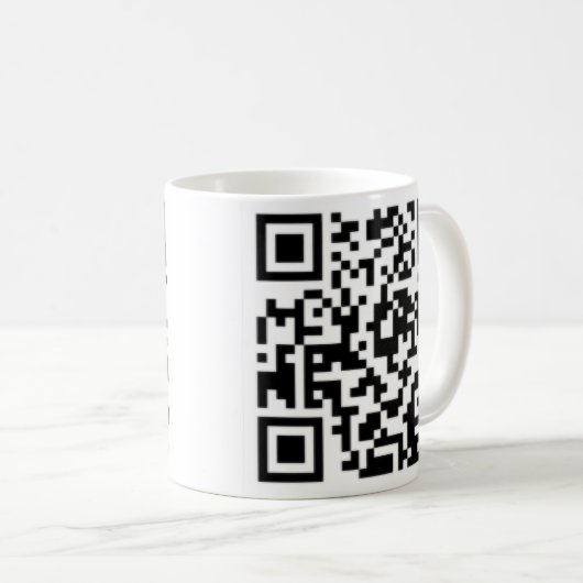 Tasse de café de conception de code de QR (Devant droit)