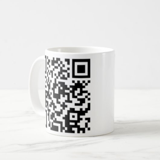 Tasse de café de conception de code de QR (Devant gauche)