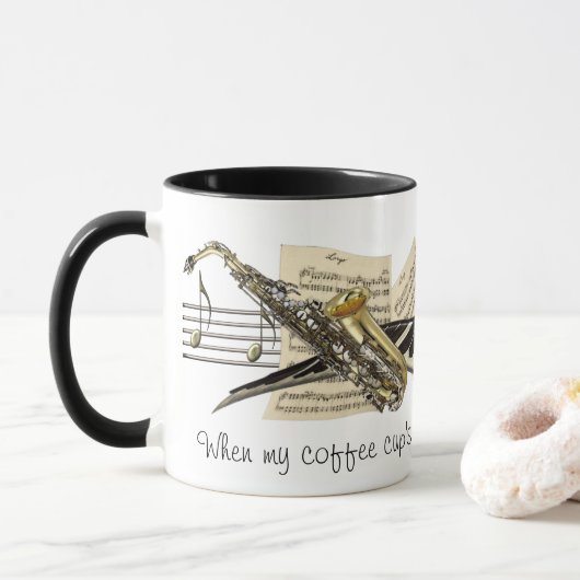 Tasse de café de conception de musique (Avec donut)