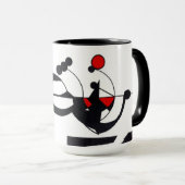 Tasse de café "de conception rouge de Geo" (Devant droit)