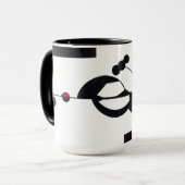 Tasse de café "de conception rouge de Geo" (Devant gauche)