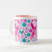Tasse de café de conscience de cancer du sein (Devant gauche)