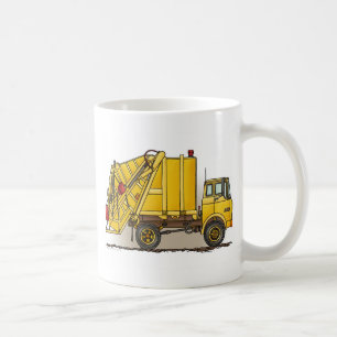 Tasse de café de construction du camion à ordure