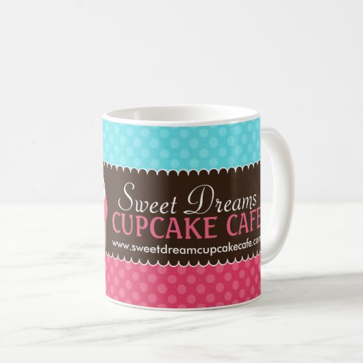 Tasse de café de Customizable Cupcake Company (Devant droit)