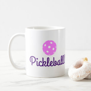 Tasse de café de dames Pickleball (rose et