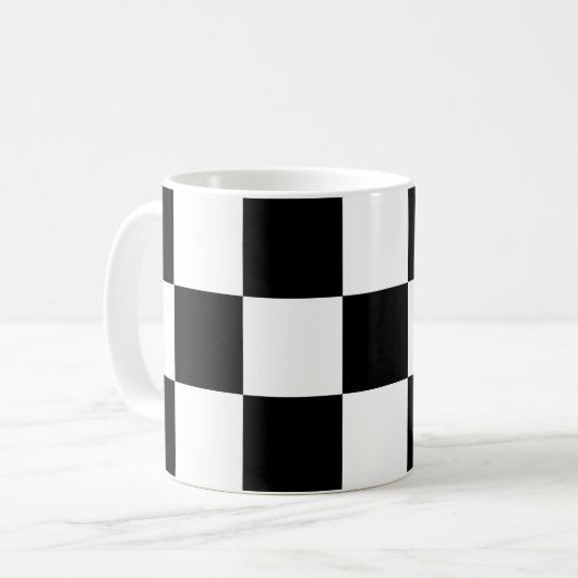Tasse de café de damier (Devant gauche)