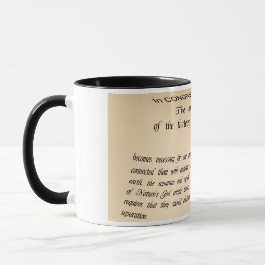 Tasse de café de déclaration d'indépendance (Gauche)