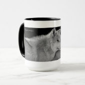 Tasse de café de deux loups gris (Devant gauche)