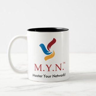 Tasse de café de deux tons - logo de MYN