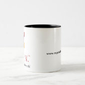 Tasse de café de deux tons - logo de MYN (Centre)