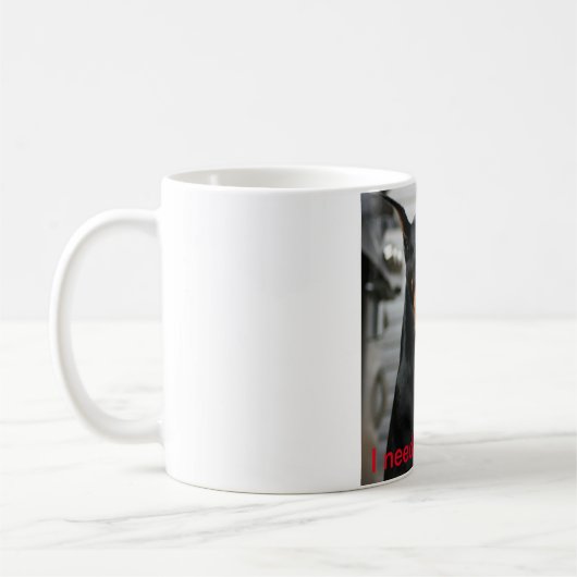 Tasse de café de dobermann (Gauche)