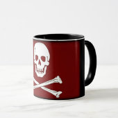 Tasse de café de drapeau de pirate de jolly roger (Devant droit)
