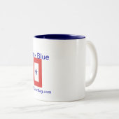 Tasse de café de drapeau d'étoile bleue (Devant droit)