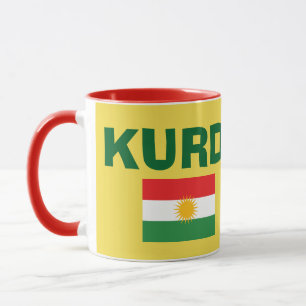 Tasse de café de drapeau du Kurdistan