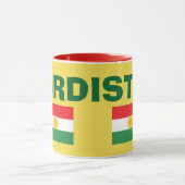 Tasse de café de drapeau du Kurdistan (Centre)