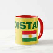 Tasse de café de drapeau du Kurdistan (Devant droit)