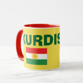 Tasse de café de drapeau du Kurdistan (Devant gauche)