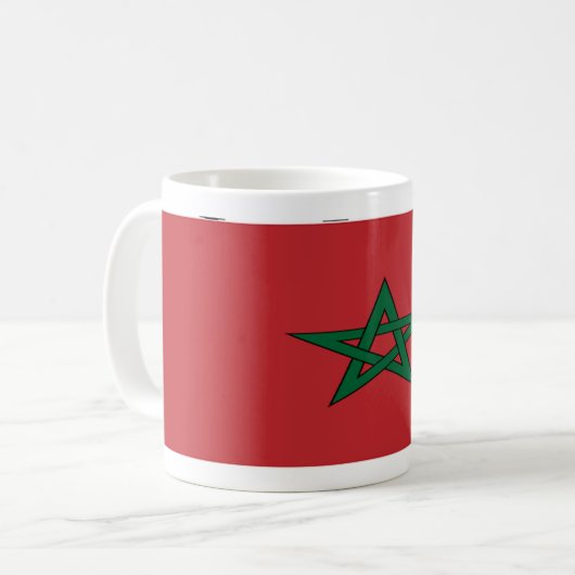 Tasse de café de drapeau du Maroc (Devant gauche)