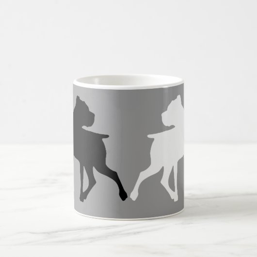 Tasse de café de duo de silhouette de boxeur (Centre)