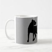 Tasse de café de duo de silhouette de boxeur (Gauche)