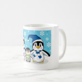 Tasse de café de famille de pingouin (Devant droit)