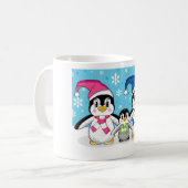Tasse de café de famille de pingouin (Devant gauche)