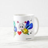 Tasse de café de fleur de bijou (Devant droit)