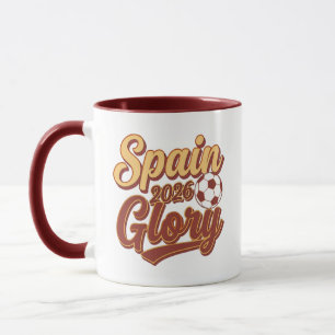 Tasse de café de football vintage Espagne 2026 Glo