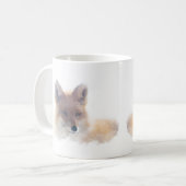 Tasse de café de Fox d'aquarelle (Devant gauche)