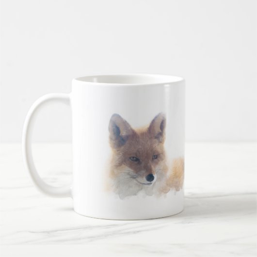 Tasse de café de Fox d'aquarelle (Gauche)